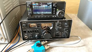 IC-705 vs FT-301S 内蔵SPで聴き比べ、AMモードの無い 2重ダイアルの珍しいFT301初期モデル