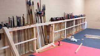 new sword rack at the Phoenix Society of Historical Swordsmanship