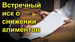 Встречный иск о снижении алиментов