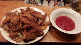 yummy delicious chicken french fries last night's dinner emie 💗💖❤