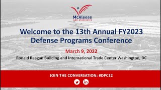 McAleese "FY2023 Defense Programs" Conference - March 8th Virtual Kick-off Briefing Panel