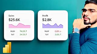 How to Create a KPI Visual in Power BI | Modern KPI Card Tutorial