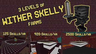 My 3 Levels of Wither Skeleton Farm in Minecraft (1.16-1.19)