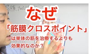 筋膜リリース　筋膜ストレッチ　筋膜はがし　なぜ、「筋膜クロスポイント」は、単体の筋を治療するよりも効果的なのか？