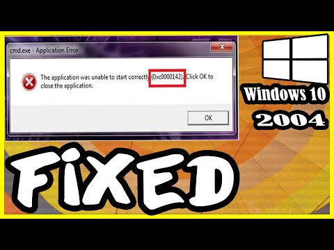 0xc0000142 Fix – How to fix Error The application was unable to start correctly Windows 10 2004