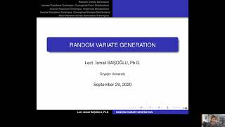 Simulation Modeling 33 What is A Random Variate?