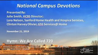 Good Samaritan Society devotions | HCBS team | November 21st, 2019