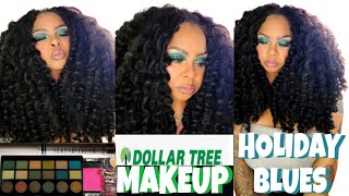 FULL FACE!!! Holiday Inspired Look Using New Dollar Tree Makeup and Dollar Tree Faves