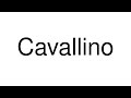 How to Pronounce Cavallino (Italy)