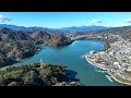 【4k ドローン空撮】相模湖の紅葉　都内からも近い絶景スポット！　lake sagami