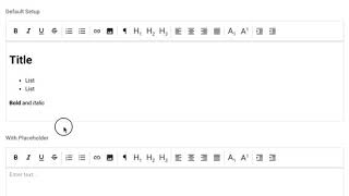 New Text Editor in Framework7 v5