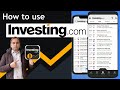 How to use Investing.com  |  Investing.com financial tools