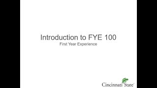 Intro to FYE-100