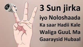 3 sun jirkaada ka saar cadowga Horumarka ka takhalus inta Goori Goor tahay wax aadan filaneyn