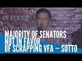 Majority of senators not in favor of scrapping VFA — Sotto