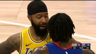 Markieff Morris and Montrezl Harrell fights pistons players after Heated Trash T