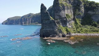 ＜4K-ドローン空撮＞北海道　古平町　セタカムイ岩