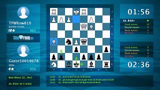 Chess Game Analysis: TPWRow810 - Guest50014678, 0-1 (By ChessFriends.com)