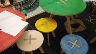 Playroom table and stool sets - Playroom creative table and chairs