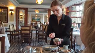 Tiramisu, created at Tableside at Fairmont Jasper Park Lodge.  Orso Trattoria Restaurant.