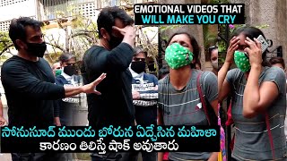 Young Girl Uncontrollable Crying in front of Sonu Sood in Publicly |  ISPARKMEDIA