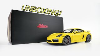 [Unboxing \u0026 Review] - Porsche Cayman GT4 1:18 by Schuco - [4K]