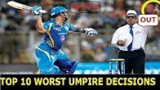 Top 10 Worst Umpire Decision in the Cricket History Ever || shocking Decisions