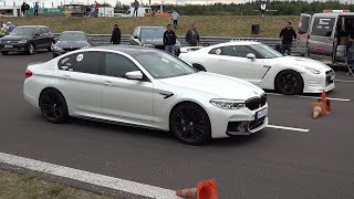 BMW M5 F90 (600HP) vs NISSAN GTR R35 (600HP)