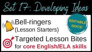 Bell ringers for core ELA/English skills - Developing Ideas