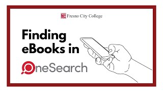 Finding eBooks in Onesearch Mobile Version