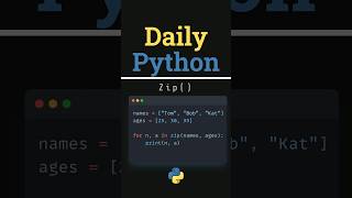How to iterate over two lists in Python with the Zip function #pythonforbeginners #dailypython
