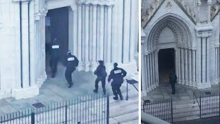 Nice attack: Moment armed police enter church after knifeman kills three people