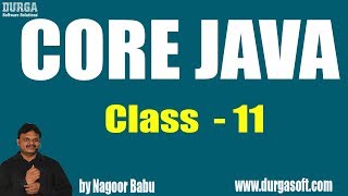 Learn Core Java Online Training by Nagoor Babu Sir On 02-08-2018 @ 10AM