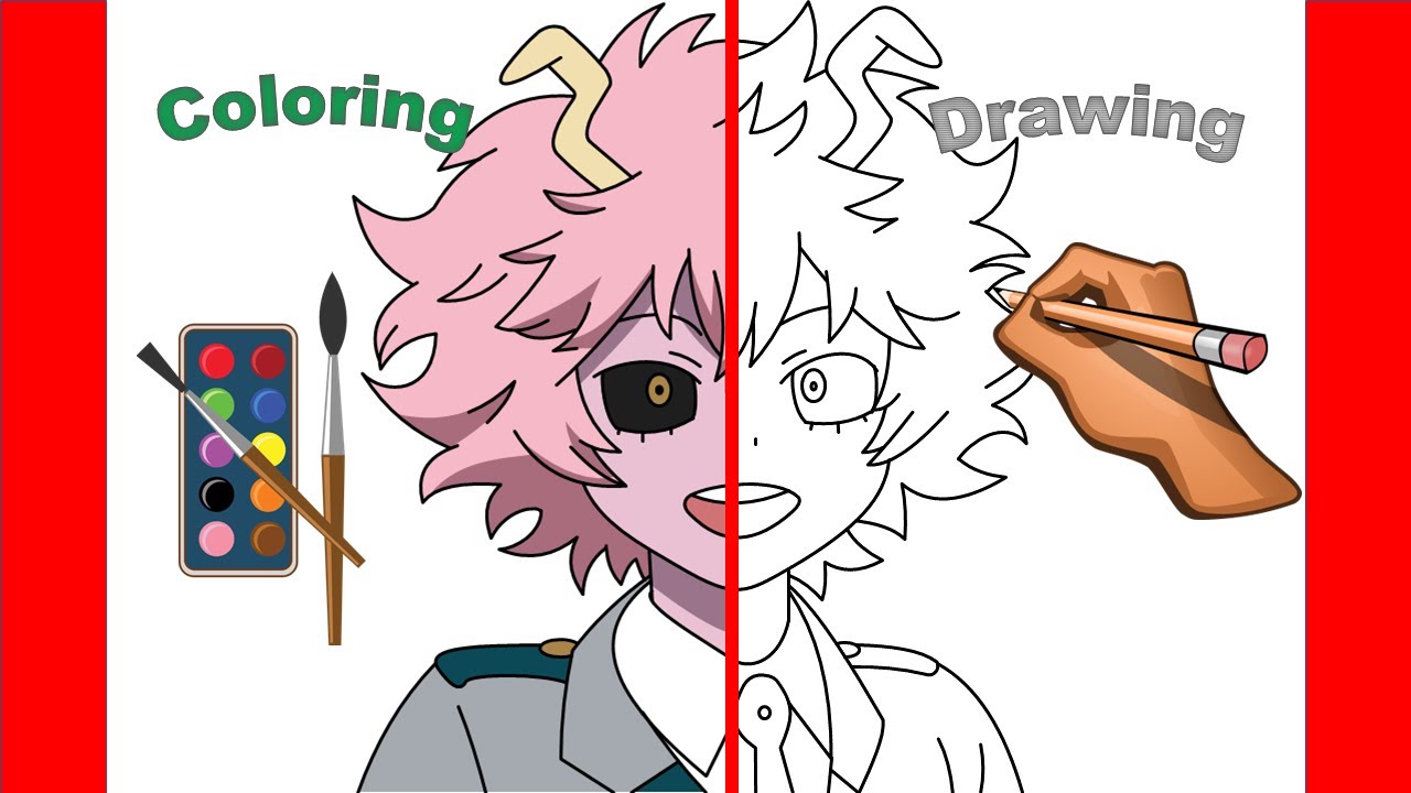 How To Draw Mina Ashido From My Hero Academia Step By Step Drawing ...