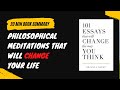 101 ESSAYS THAT WILL CHANGE THE WAY YOU THINK - Brianna Wiest - Free Audiobook Summary