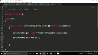 PrintWriter Class : Java Programs