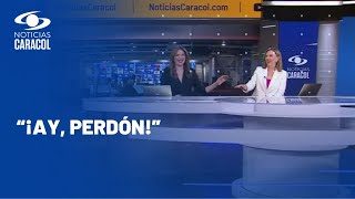 Presentadoras de Noticias Caracol vuelven a tener divertido 'tropiezo' en pleno noticiero
