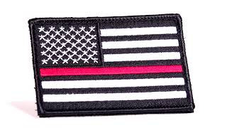 Thin Red Line American Flag Patch
