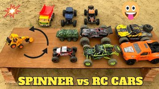 Large Spinner vs RC Cars | Remote Control Car | Wltoys RC Cars
