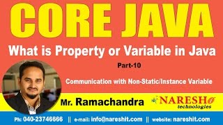 What is Property or Variable in Java Part 10 | Core Java Tutorial | Mr. Ramachandra