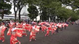 天空しなと屋茜丸さん 原宿表参道元氣祭2015雨1日目 NHK前