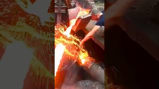 Striking molten steel barehanded 🥵