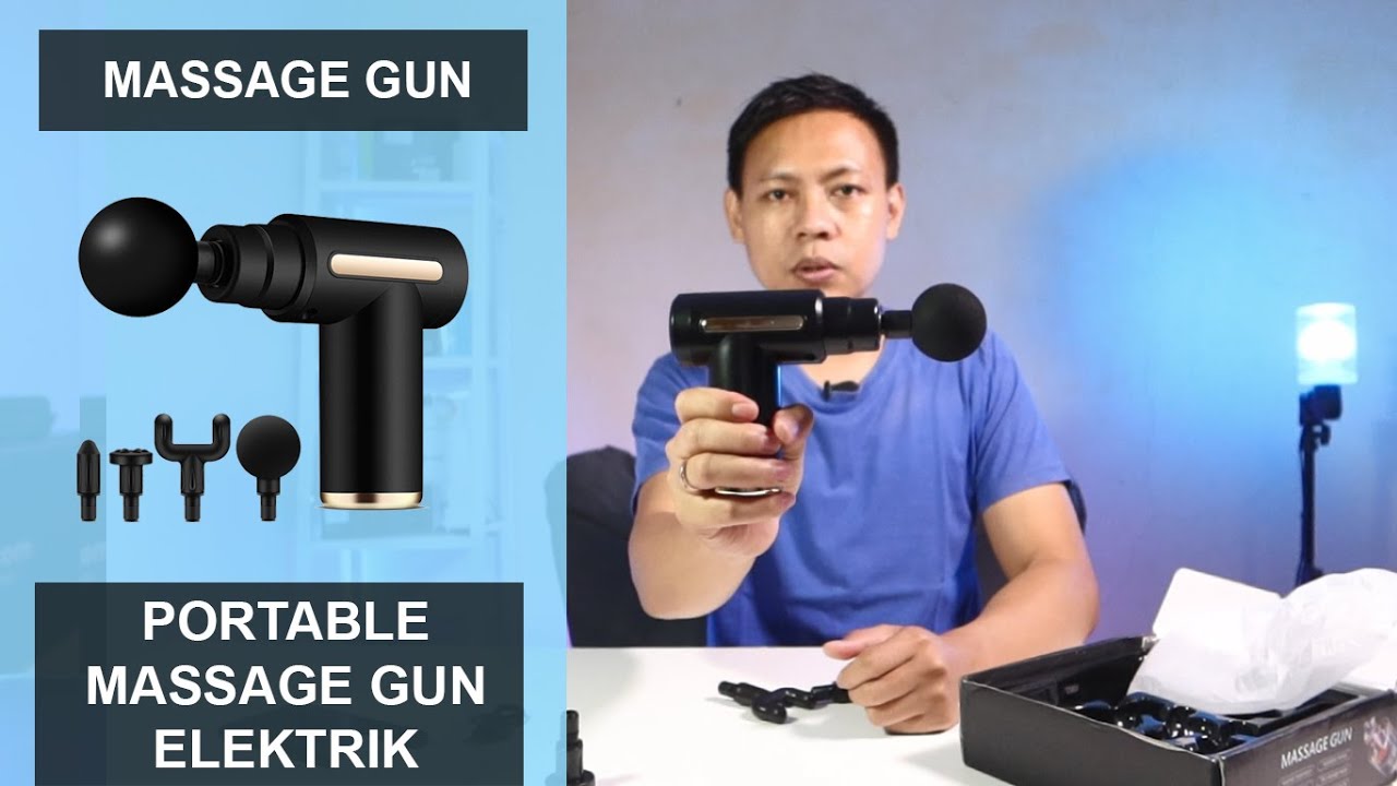 Massage Gun Electric Portable Rechargeable | Alat Pijat Elektrik ...