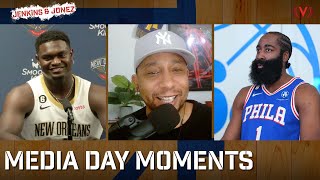 Reaction to NBA media day: Zion & James Harden's weight loss, Hawks to the Finals? | Jenkins & Jonez