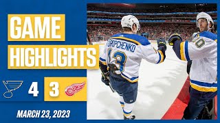 Game Highlights: Blues 4, Red Wings 3