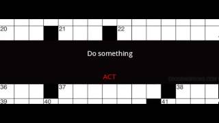 Do something Crossword Clue Solution