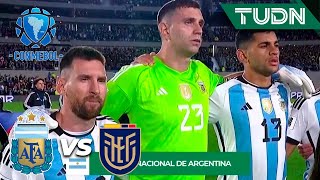¡MESSI emocionado a tope con el himno! | Argentina 0-0 Ecuador | CONMEBOL-Eliminatoria 2023 | TUDN