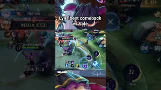 Lylia best comeback vs Vale #mobilelegends #mlbb #mlbbshorts #shorts