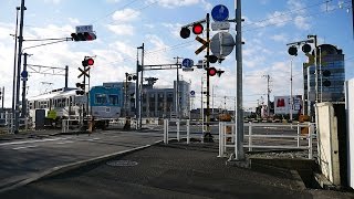 岳南電車【No.103】通過・走行映像・清朝踏切（静岡県富士市のローカル線）岳南鉄道線