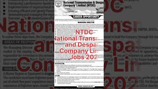 National Transmission and Despatch Company Limited (NTDC ) Jobs 2022, November jobs,new Opportunity